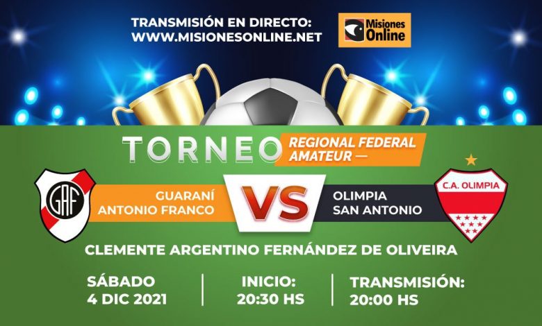 Regional Amateur: with transmission of Misiones Online, Guaraní receives Olimpia looking for a victory that brings him closer to the next round